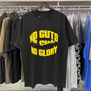 Men's Jersey T-<b>Shirt</b> 100% Cotton Eco-Friendly Vintage Star Printed NFC Hell Custom <b>Y2K</b> Streetwear Style - Product Image 4