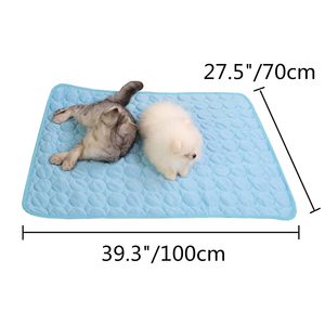 Classic Style <b>Large</b> Animal Cooling Pet <b>Mat</b> Rectangle Summer Sleep <b>Mat</b> for Dogs and Cats Solid Pattern for Small Animals - Product Image 2