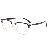 Lunettes de vue carrées anti-lumière bleue pour homme, monture optique en alliage d'acétate plaqué IP, pour bureau et myopie, qualité supérieure