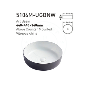 Lavabo de Arte de cerámica de valor para el dinero Material de cerámica duradero Fregadero de baño Fácil Instalación y mantenimiento para uso diario - Product Image 2