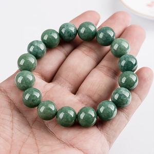 หยกแท้ธรรมชาติทรงกลม สร้อยข้อมือหยกสำหรับผู้ชายและผู้หญิง สายหยกถักมือ ขายส่ง SL34 - Product Image 4