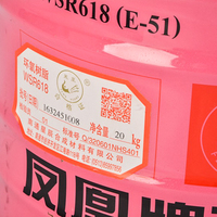 Résine époxy liquide FENGHUANG E-51 618 haute transparence, polymère isolant et anticorrosion, poids équivalent 180-200g/eq
