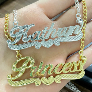 Personaggio dei cartoni animati personalizzato per bambini gioielli per adulti <span class=keywords><strong>nome</strong></span> personalizzato collana pendente per donne ragazze - Product Image 2