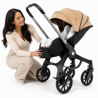 Système de poussette pliable 3 en 1 en alliage d'aluminium pour bébé, pour la maison, les sorties et les voyages en famille