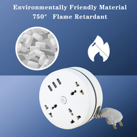 Produits pour la maison intelligente, multiprise universelle ronde, rallonge portable, prise USB, maison intelligente, prise EU US UK AU