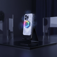 Support magnétique pour téléphone avec ventilateur de refroidissement RGB en aluminium, accessoire de jeu pour téléphone, blanc