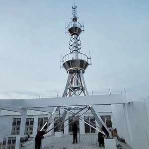 Chất lượng cao 15m-80m mạ kẽm duy nhất-ống chống sét tháp vòng thép sét quay tháp - Product Image 6