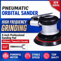 Lijadora Orbital Neumática de Disco Húmedo de 5 Pulgadas, 12000 RPM, Máquina de Pulir con Papel de Lija para Automóviles