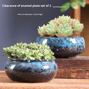 Vente directe d'usine Pots de fleurs succulentes en céramique émaillée Design moderne idées créatives pour la liquidation de gros - Product Image 6