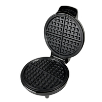 Gaufrier en aluminium HUAQI 20 cm à plaques fixes, 1000 W, revêtement antiadhésif, thermostat réglable, pour snacks, avec voyant de prêts à l'emploi