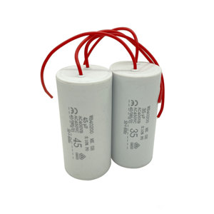 ตัวเก็บประจุมอเตอร์ <span class=keywords><strong>CBB60</strong></span> AC พร้อมสายไฟที่ใช้ในปั๊มและเครื่องซักผ้า - Product Image 2