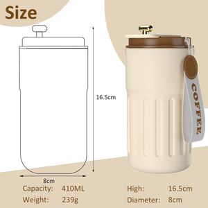 Vaso Térmico Inteligente Ecológico de Acero Inoxidable de 450 ml, Vaso Aislado al Vacío con Pantalla de Temperatura y Logotipo Personalizado - Product Image 5