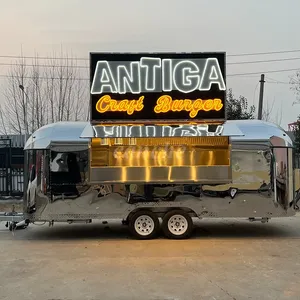 Chariot de restauration mobile pour hot-dogs, camion de cuisine extérieur, remorque de camping à vendre, conforme aux normes américaines - Product Image 1