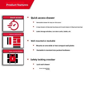 Milwaukee 48-22-8433 PACKOUT Organizzatore con Contenitori Inclinabili, Set di 10 Contenitori Impilabili per Stoccaggio Parti - Product Image 3