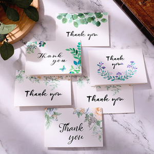 Carte de remerciement personnalisée pour mariage, en papier floral, avec enveloppe, en carton imprimé sur mesure - Product Image 2