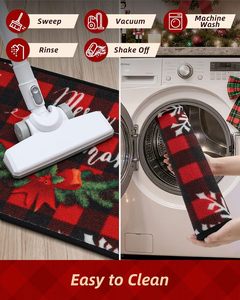 Decoración navideña, alfombras y alfombrillas de cocina antideslizantes, lavables a máquina, resistentes a la suciedad, cocina, comodidad, alfombrilla de pie - Product Image 5