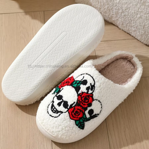 Wholesale Customized Indoor Soft Winter Plush Home for <b>Slippers</b> Comfortable Logo New Fruit Design Good Quality for Spring Season - Product Image 3