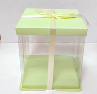 Boîte d'emballage de boulangerie claire transparente boîtes à dessert de gâteau d'emballage alimentaire avec boîte à poignée