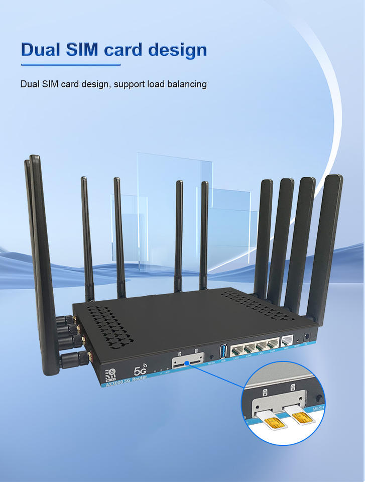 Hot Selling Dual Sim WiFi6 RJ45 2.4 5.8G GHz Hotspot 4G LTE 5G 1000mbps ...