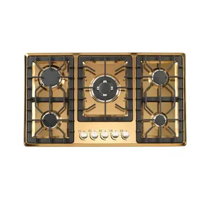 5 Burners Cook Tops Easy Cleaning Gas Stove Kitchen Room Gas Burners Stoves Built-in Gas Stove Hob