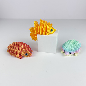 Figura de erizo impresa en 3D de 7,5 cm, juguete decorativo azul para niños y estudiantes - Product Image 2