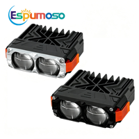 Phare auxiliaire LED Espumoso NXF 2/3 lentilles pour conduite tout-terrain, feu de travail, projecteur latéral stroboscopique pour moto, VTT, UTV, camion, SUV