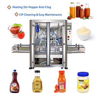Machine voor het vullen van blikken met mechanische viskeuze boter, mosterd, chocolade, mayonaise, spread, pasta en crème.