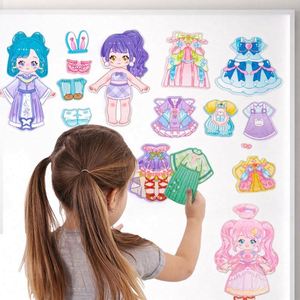 Jouets pour filles : Poupées magnétiques à habiller, Puzzles aimantés pour réfrigérateur, Thème Princesse, pour jeu d'imitation, cadeau d'anniversaire et activité de voyage - Product Image 4