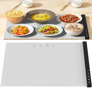 Elektrische Verwarming Lade Met Temperatuur Flexibele Voedsel Warmer Hete Plaat Placemat Opvouwbare Siliconen Elektrische Verwarming Mat Voor Voedsel