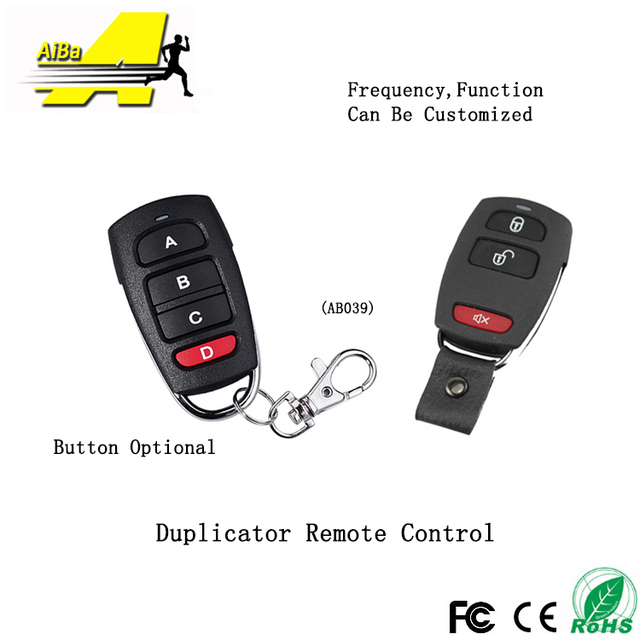 Hot Selling AB039 433MHz Universal Wireless Remote Control Face to Face Clone for Garage Doors Rolling & Gates Motor Application