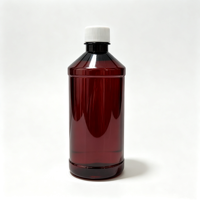 Vente directe usine – Bouteilles rondes en PET ambré de 250 ml avec bouchon à vis et boîte livret pour boissons (OEM)