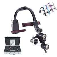 Loupes dentaires binoculaires 2,5X / 3,5X avec lampe frontale LED à mise au point réglable pour l'extraction des dents de sagesse et la chirurgie implantaire