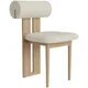 Fauteuil de salon moderne nordique en bois d'hévéa, design ferme, extensible et pivotant, idéal pour l'extérieur, l'école et la salle de sport