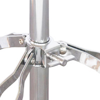 Support de cymbale en métal réglable en hauteur avec pieds extensibles, support triangulaire au sol, support de cymbale avec pieds en caoutchouc, support de percussion