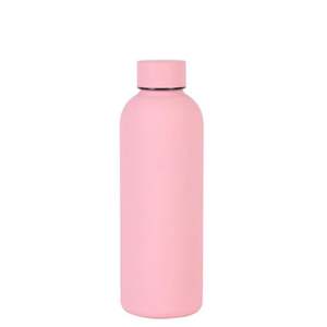 Wholesale Popular Coated Double Wall 500Ml Portable Stainless Steel Vacuum <b>Small</b> Mouth <b>Water</b> <b>Bottle</b> With Lid - Product Image 3