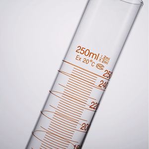 Tabung pengukur kaca borosilikat tinggi laboratorium 50 100 250 500 1000ml merek OEM Yaohua - Product Image 2