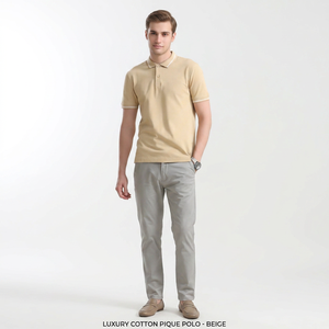 Chemises polo techniques 100% coton, douces, confortables, imperméables, résistantes aux taches et hydrofuges - Product Image 1