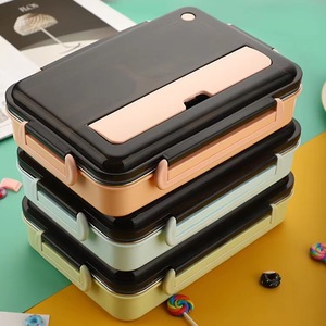 Fiambrera de acero inoxidable 304 de gran capacidad, caja de trabajo específica para bento, cafetería para estudiantes, con tazón para sopa - Product Image 1