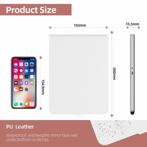 Dokunmatik sensör anahtarı dim özel Logo tipi C şarj edilebilir taşınabilir makyaj Vanity Led makyaj katlanır seyahat ayna ile işık - Product Image 6