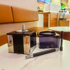 Narguilé électrique carré personnalisé lumière LED batterie écologique portable barre de voyage fumer Shisha Hookah sans charbon de bois Shisha - Product Image 1