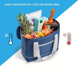 Cooler Bag with Hard Bottom for Rideshare Bag Cooler Bag for Groceries Food Drinks Suitable for Beach Picnic and Outdoor Use - Product Image 4