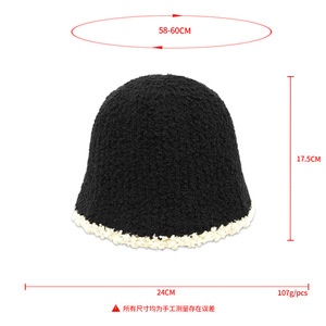 Uncle Stubble Bucket Hat Fleece Warm Winter Women's Fisherman Hat Camel Black Off White - Product Image 2
