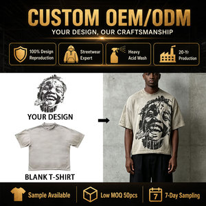 Custom T-shirt LOGO DTG T-shirt Verweerde Heren T-shirts Custom Streetwear Oversized Hoge Kwaliteit Vintage Acid Washed T-shirts - Product Image 3