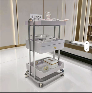 Modern Salon Trolley Drawer Tray 4 Wheel Acrylic <b>Cart</b> Heavy-Duty Eco-Friendly Beauty <b>Tools</b> Bedroom Living Room Home Office - Product Image 3