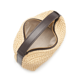 Bolso de Hombro de <span class=keywords><strong>Rafia</strong></span> Tejido a Mano Personalizado con Asa de Cuero, Bolso de Mano Ecológico de Ratán para Mujer, de Lujo - Product Image 4