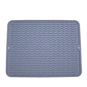 Silicone Dish Drying Pad silicone heat resistant mats Non-Slip Silicone Tablemat for Pot Hot Pad