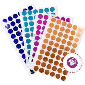 Étiquettes adhésives à gratter RTS pour emballage, autocollants holographiques circulaires personnalisés à gratter en rouleau/feuilles pour cartes-cadeaux DIY - Product Image 1