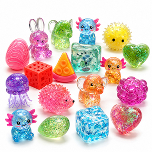 Animales de Gelatina Brillante Transparentes de TPR, Cubo de Narval, Pelota de Burbuja, Juguete Sensorial Antiestrés, Recuerdo de Cumpleaños, Paquete a Granel - Product Image 6
