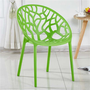 Sedia da Pranzo Moderna Personalizzata in Plastica con Motivo Traforato per Ristoranti Fast Food, in PP Colorato - Product Image 3