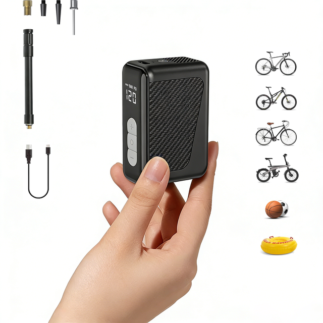Pocket Portable  Bicycle Accessories Bicycle Pressure Pump Cordless Tire Inflator Electric Mini Air Pump for Bikes